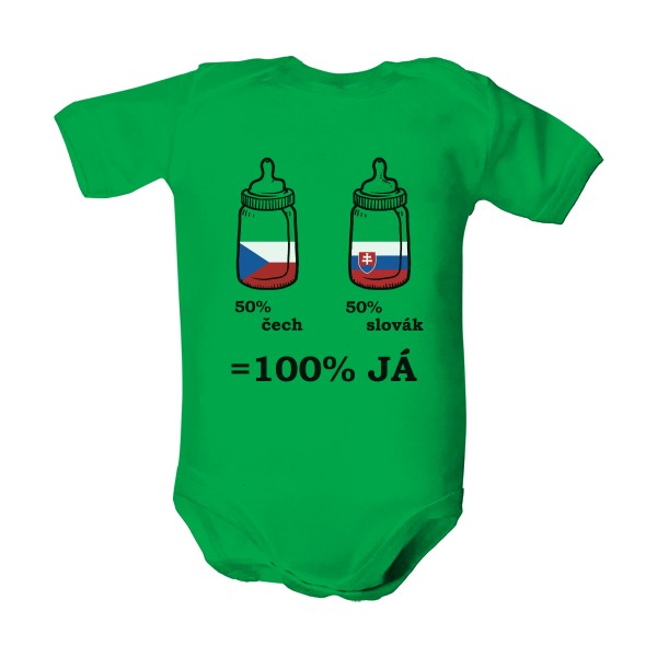 Dětské body s potiskem 100% já