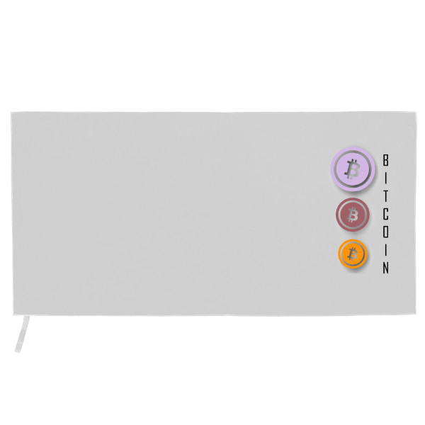 Sportovní ručník z mikrovlákna s potiskem bitcoin