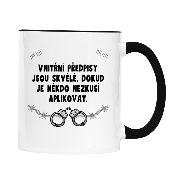Hrnek malý barevný s potiskem Vězeňská 2